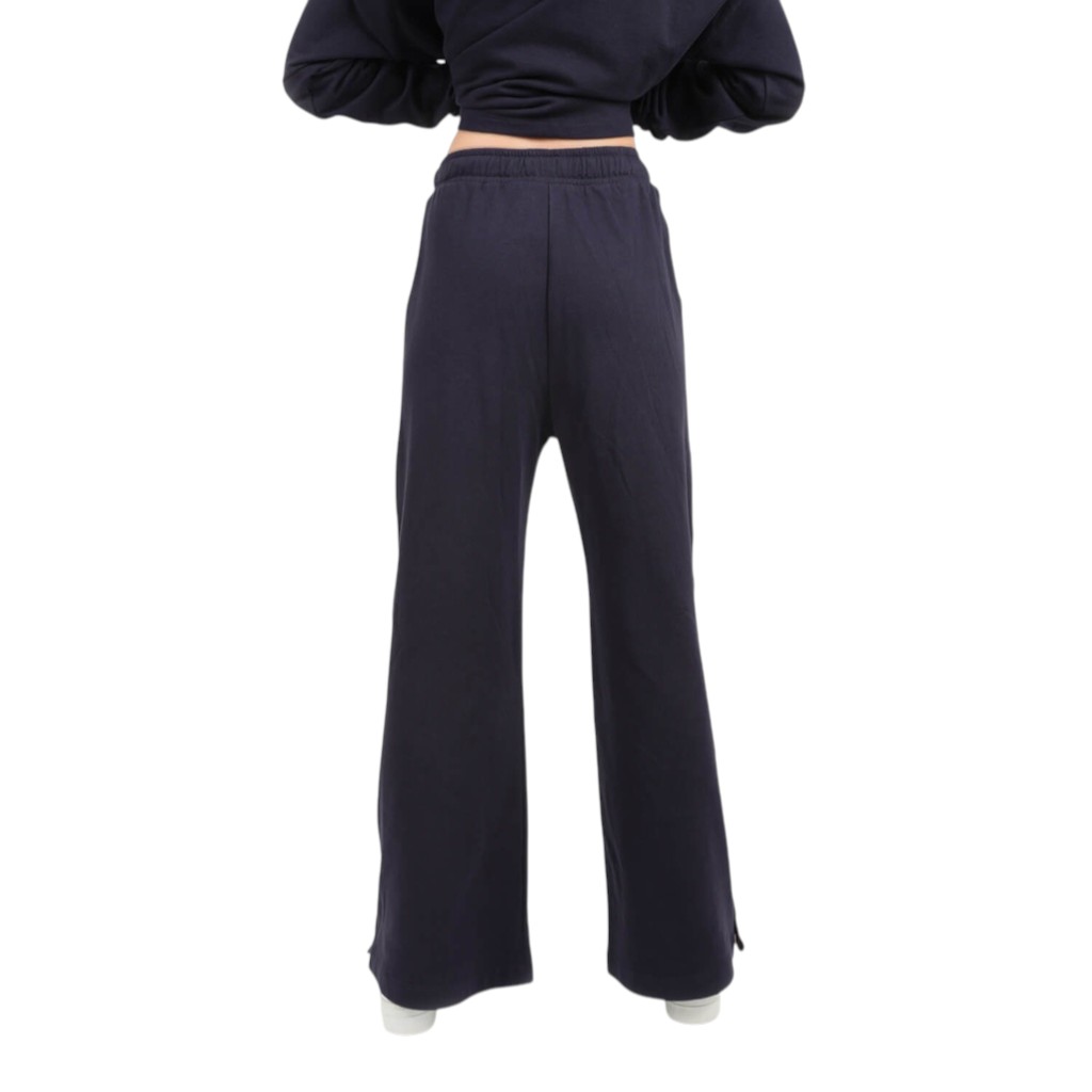 Jogger wide leg femme avec boutons pression