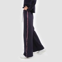 Jogger wide leg femme avec boutons pression