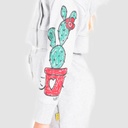 Hoodie crop zippé fille D'ONT WORRY I'M A CUTE CACTUS