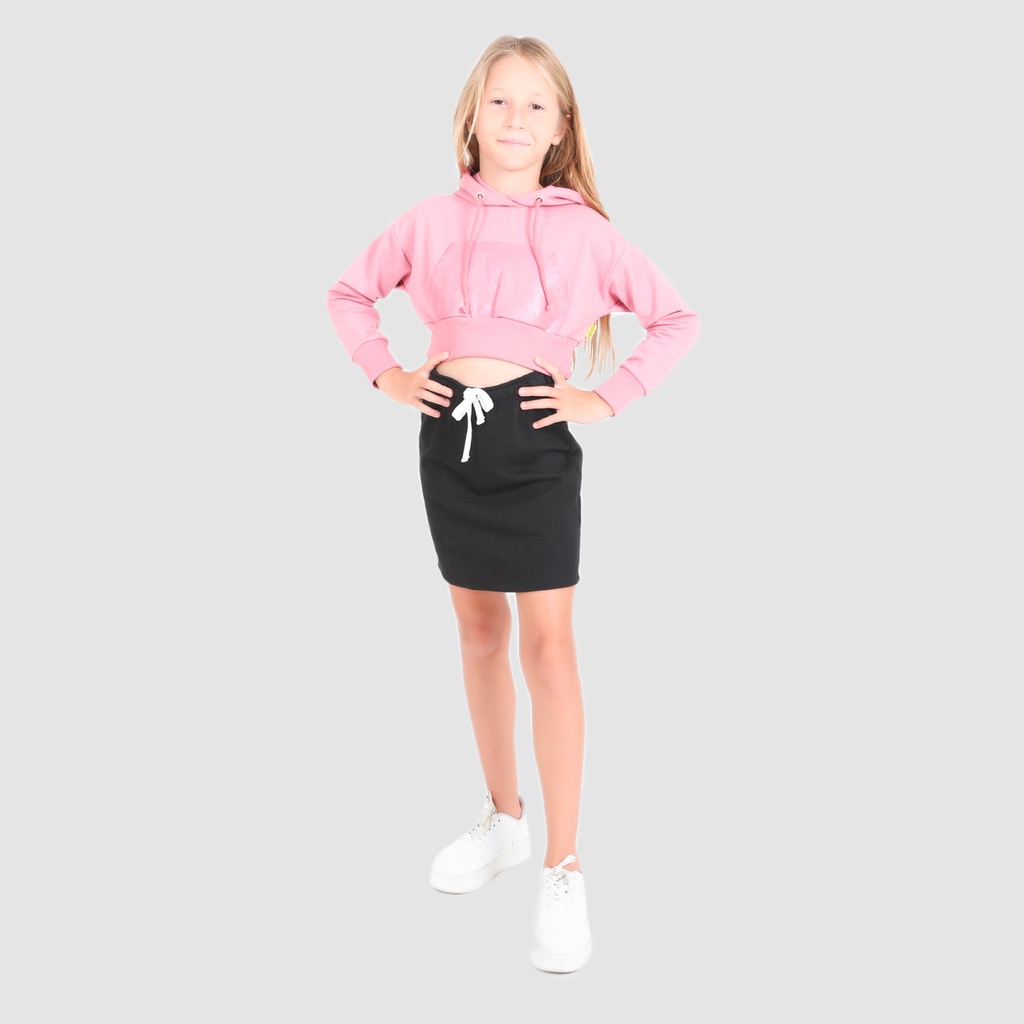 Hoodie crop fille PINK INTENSE