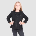 Hoodie zippé fille avec cordon de serrage