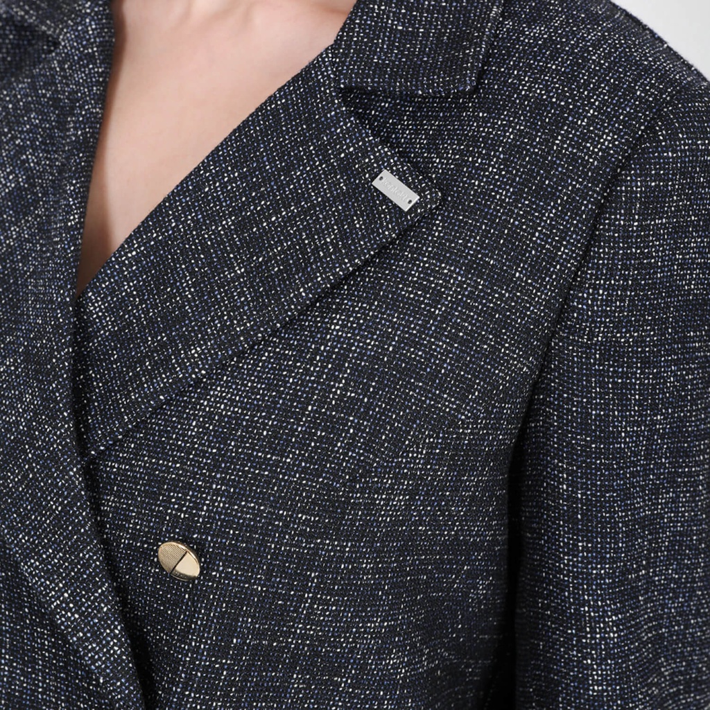 Blazer crop femme  en tweed