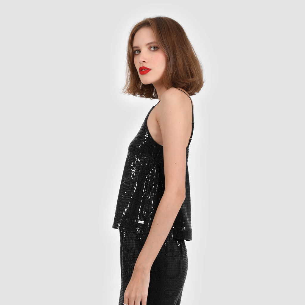 Top en sequin femme