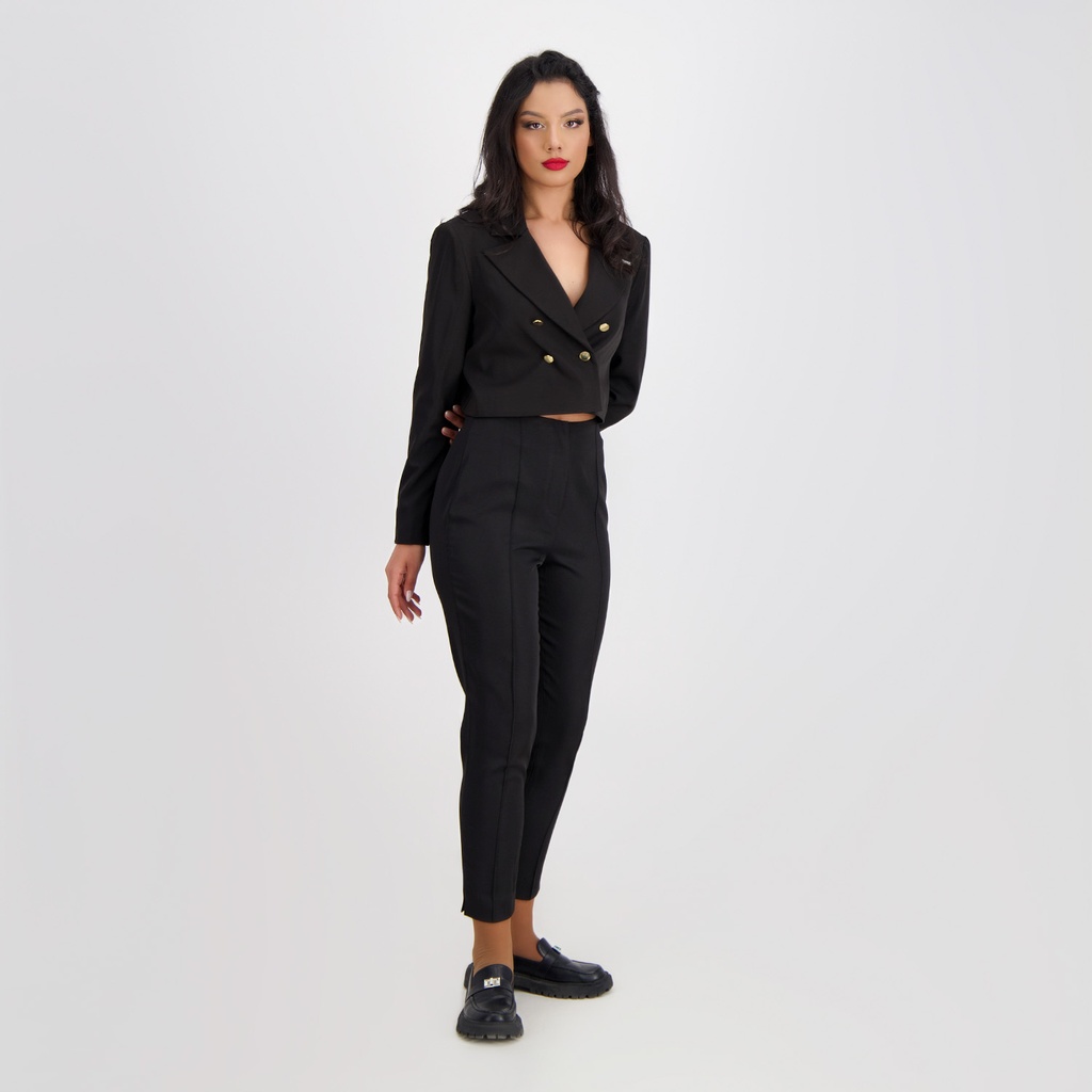 Pantalon tailleur femme taille haute