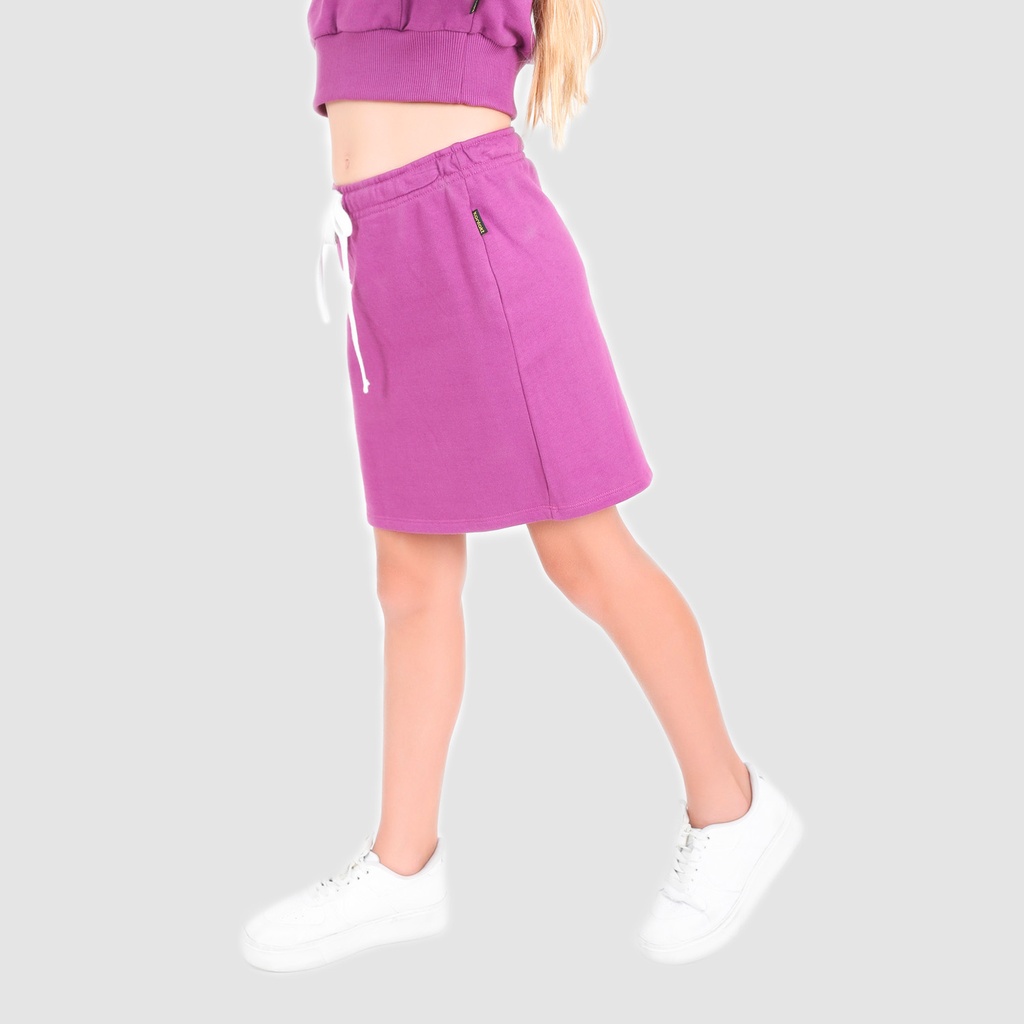 Jupe fille avec cordon en molleton