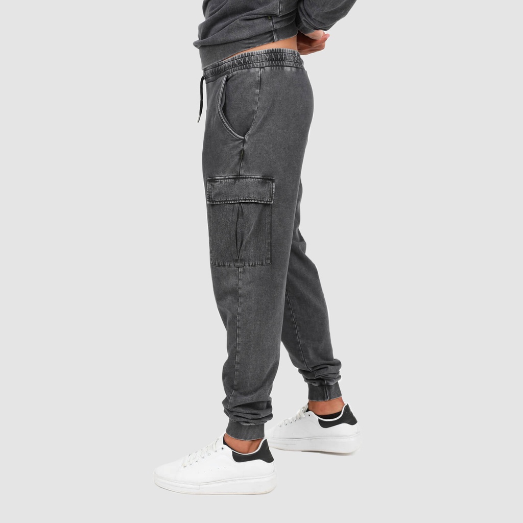 Jogger homme avec poches cargo délavé