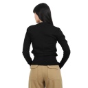 Pull femme avec détail broderie en maille fine