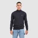 Pull homme col roulé en maille fine