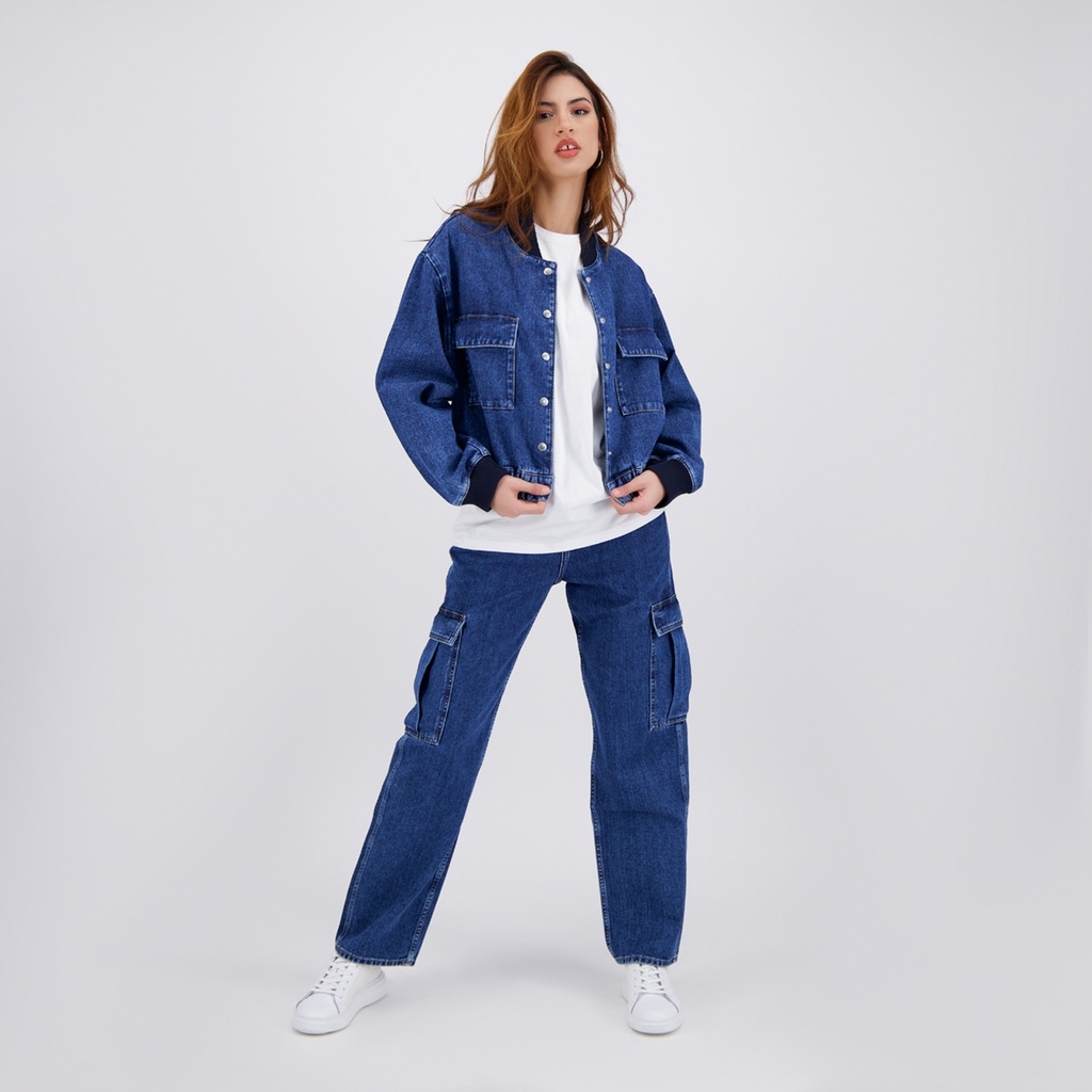 Workwear cropped jacket femme en jeans - WARD