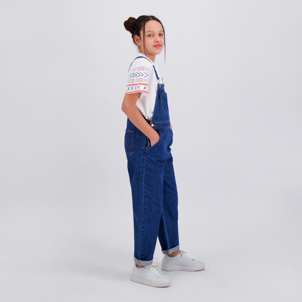 Salopette fille en jeans