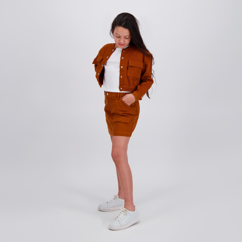 Workwear cropped jacket fille