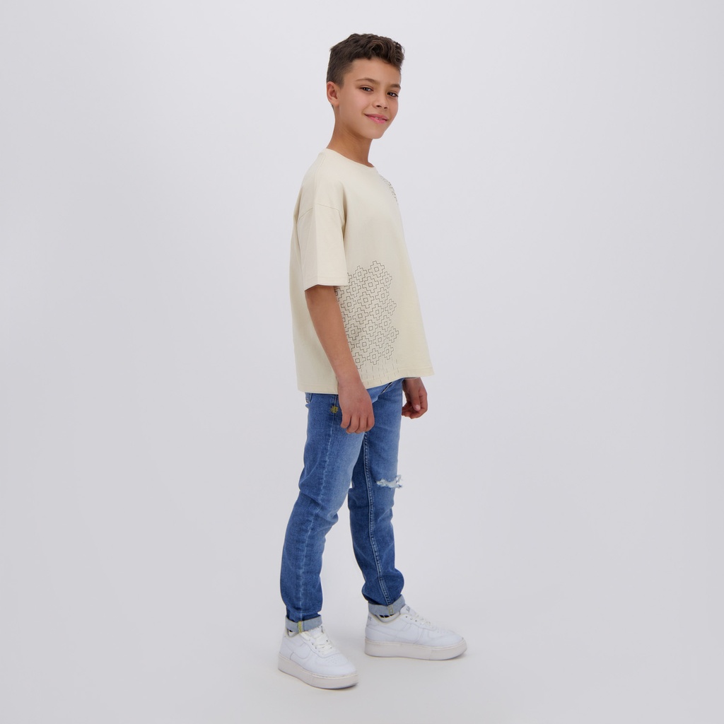 T-shirt oversized garçon manches courtes LOSANGE MARGOUM