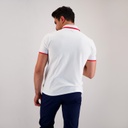 Polo homme manches courtes avec broderie et patte contrasté