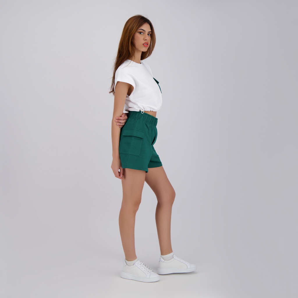 Short cargo femme en molleton