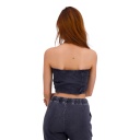 Top délavé femme sans bretelles