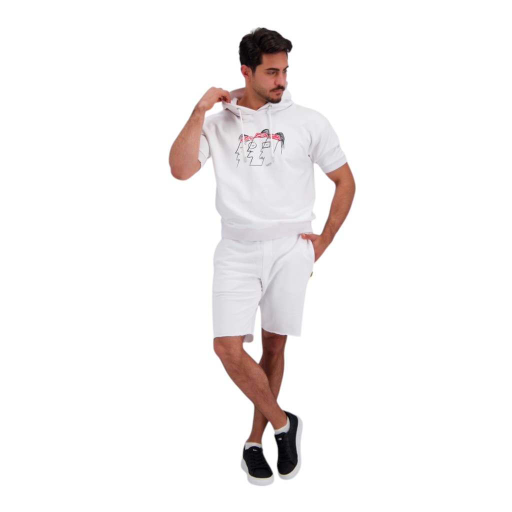 Short homme en molleton avec bord franc