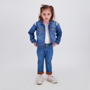 Regular jacket bébé avec épaules denudées en jeans