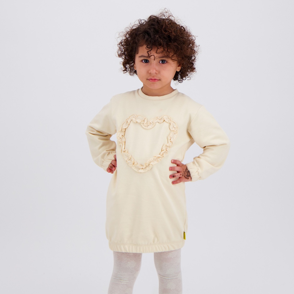 Robe sweat bébé fille CŒUR