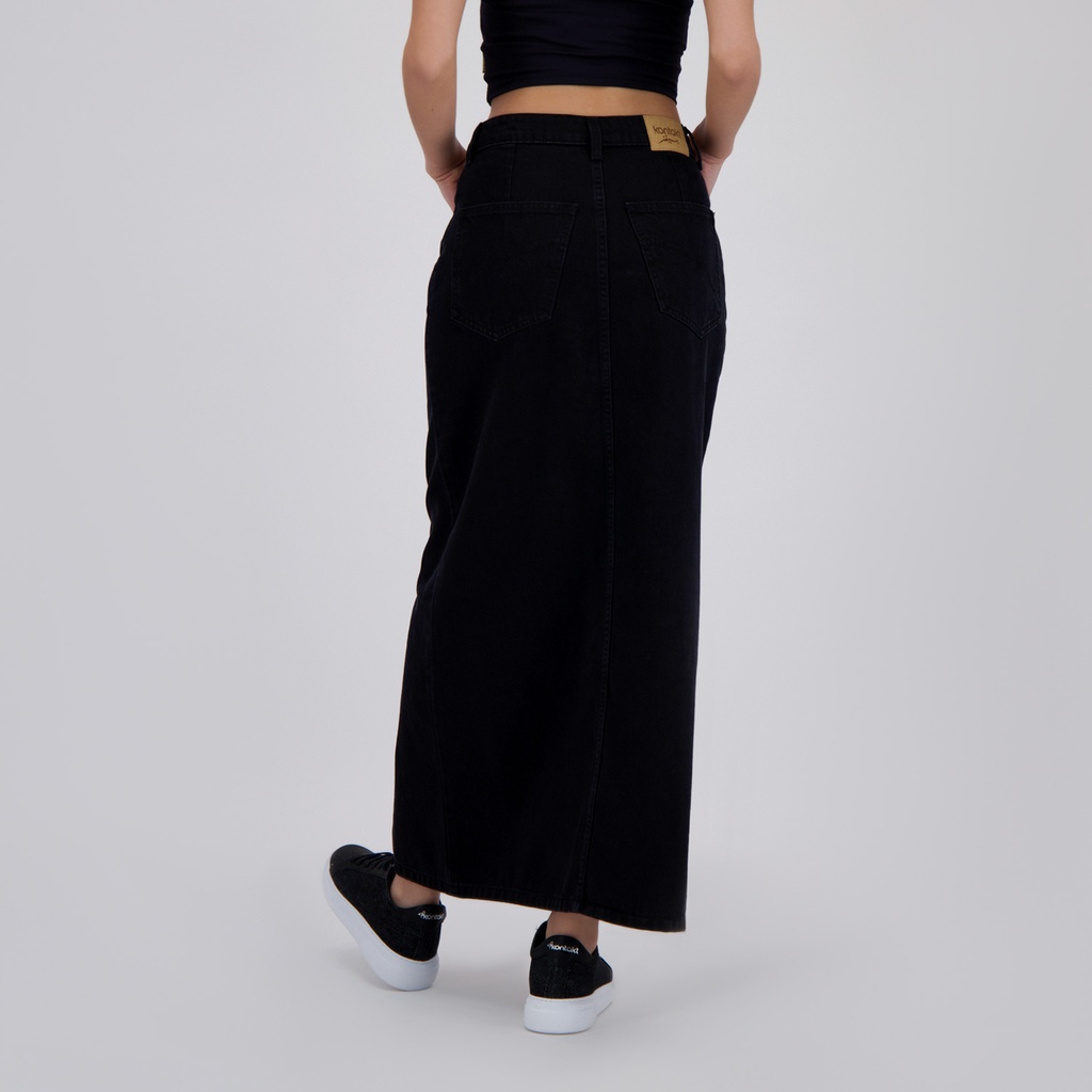 Jupe maxi femme boutonnée en jeans - MAYAR