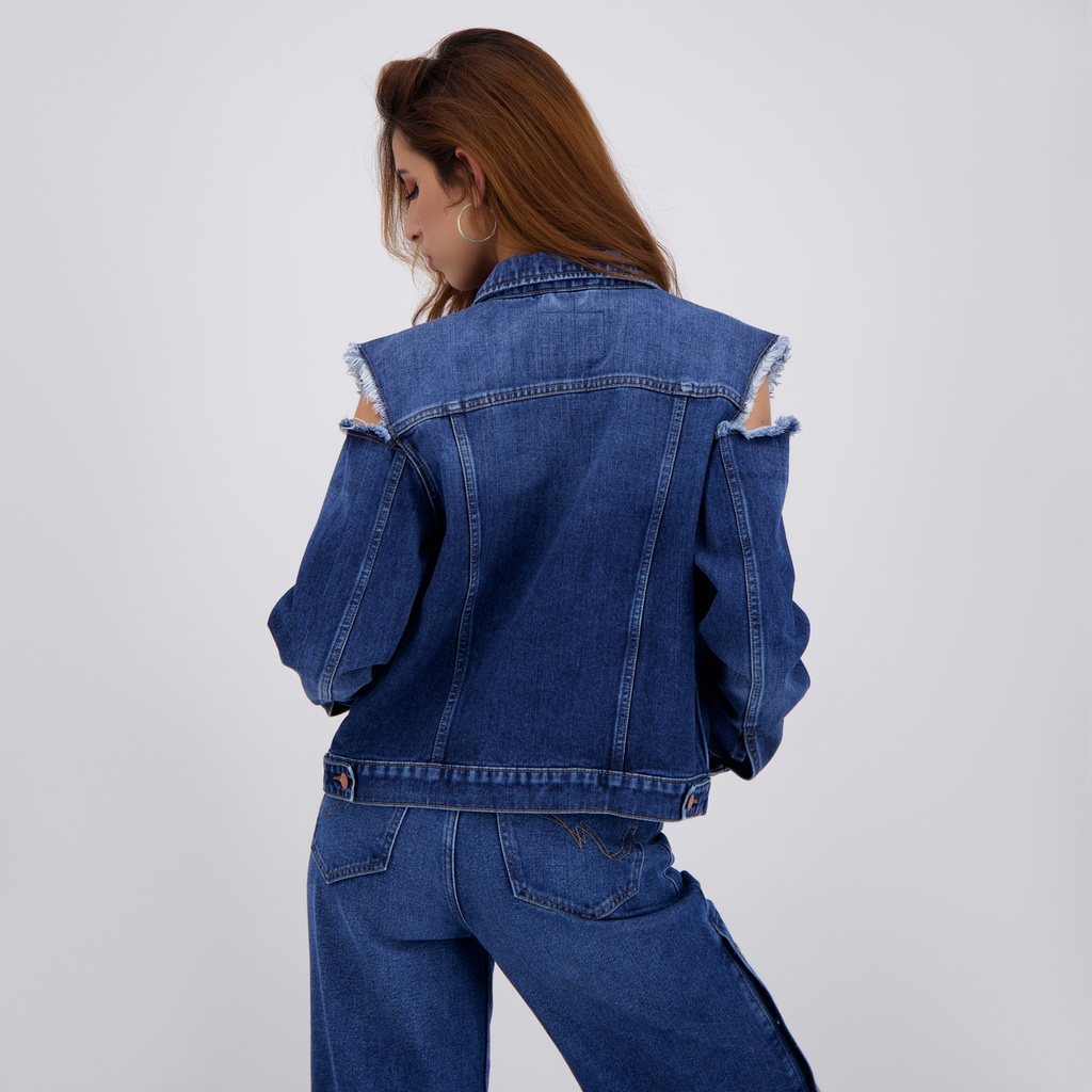 Regular jacket femme avec épaules denudées en jeans - KENZ