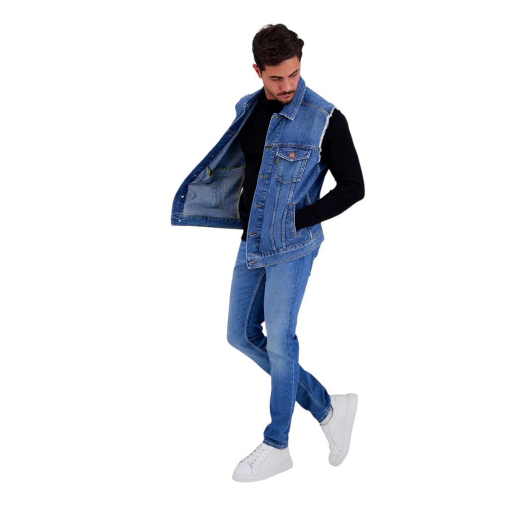 Regular jacket homme sans manche en jeans - KENZI
