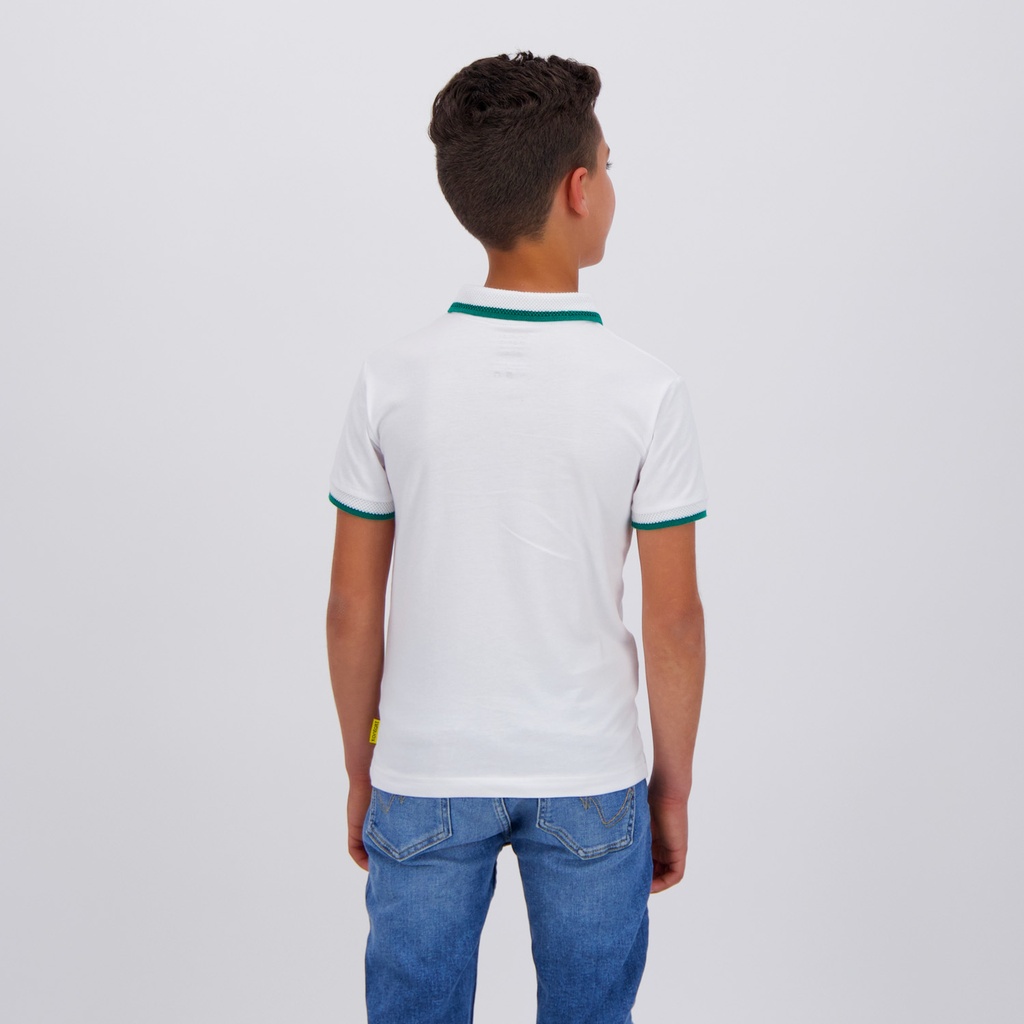 Polo garçon manches courtes en jersey avec poche passpoilée