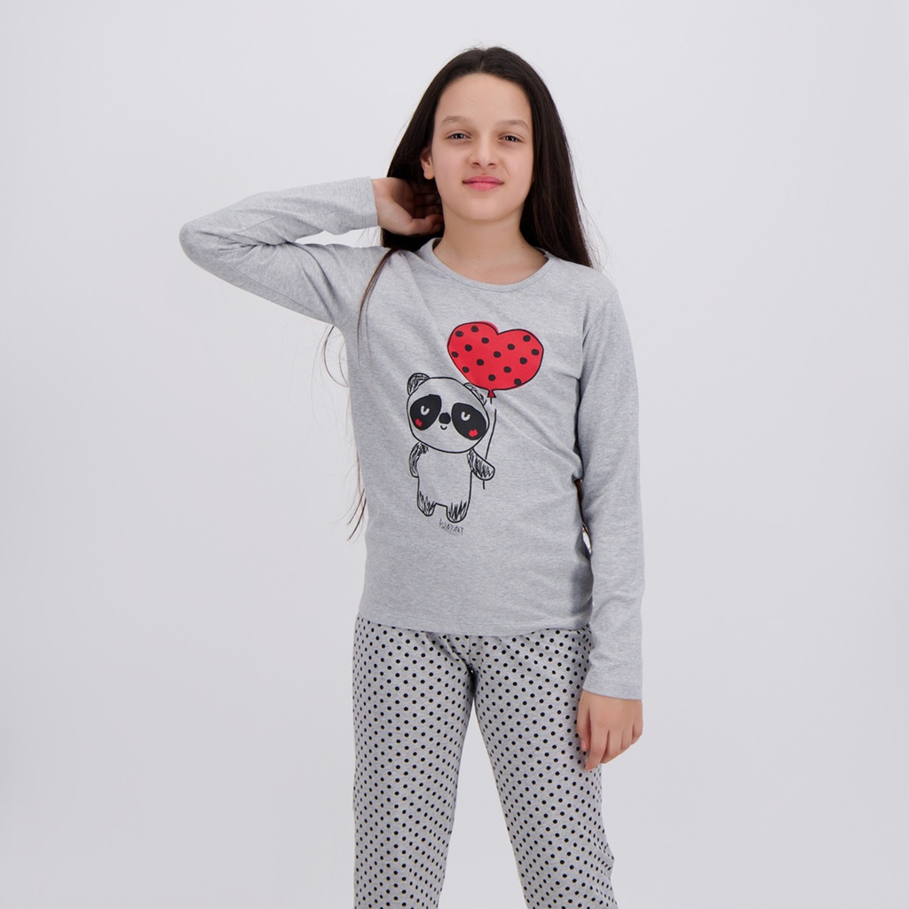 Pyjama fille manches longues PANDA