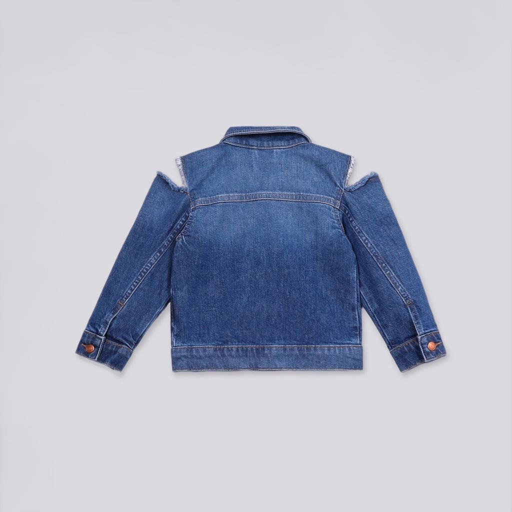 Regular jacket bébé avec épaules denudées en jeans