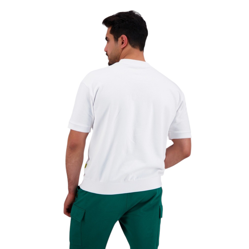 Sweat homme manches courtes avec poche plaquée