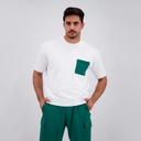 Sweat homme manches courtes avec poche plaquée