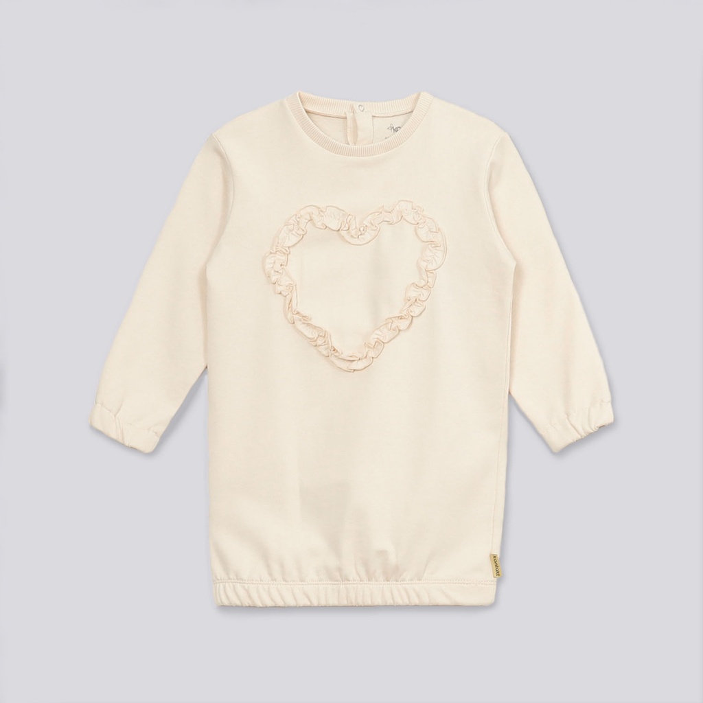 Robe sweat bébé fille CŒUR