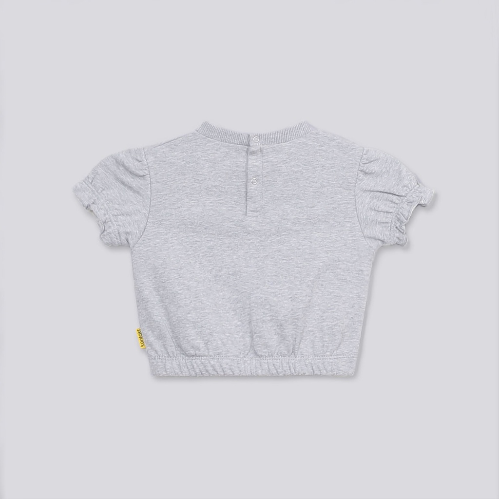 Sweat bébé fille manches courtes bouffantes