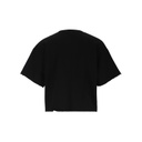 Sweat cropped femme manches courtes avec broderie