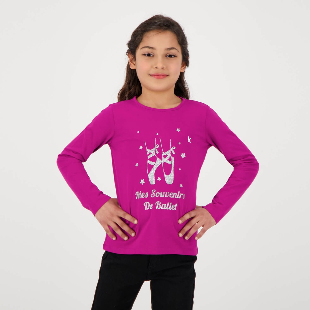 T-SHIRT FILLE MANCHES LONGUES MES SOUVENIRS DE BALLET