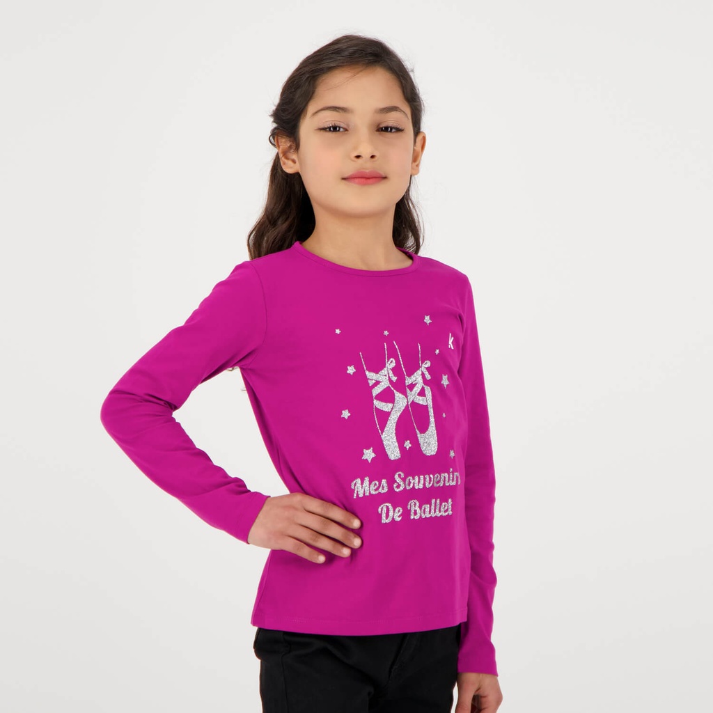 T-SHIRT FILLE MANCHES LONGUES MES SOUVENIRS DE BALLET