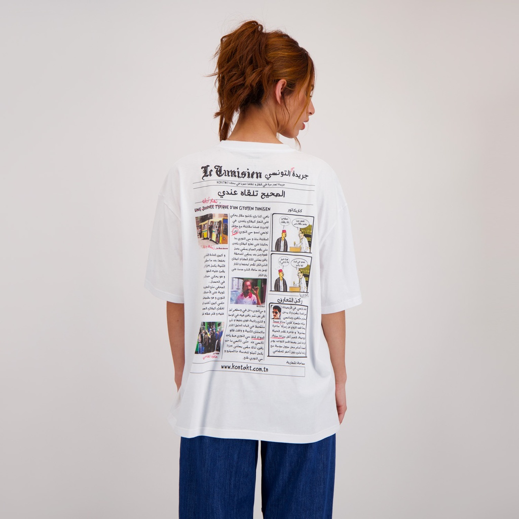 T-shirt oversized unisexe adulte manches courtes JOURNAL