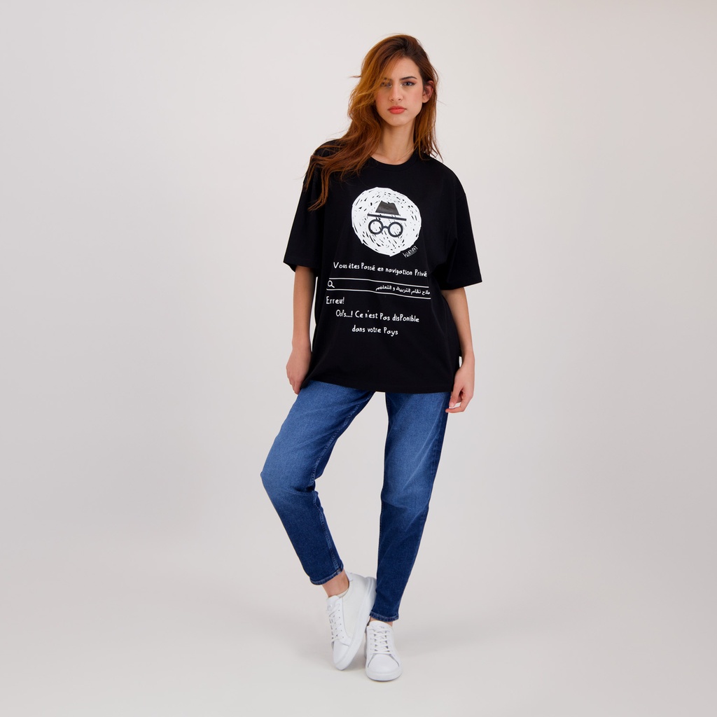 T-shirt oversized unisexe adulte manches courtes EDUCATION SYSTEM