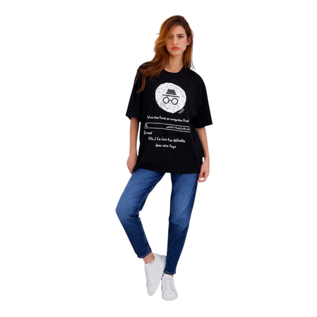 T-shirt oversized unisexe adulte manches courtes EDUCATION SYSTEM