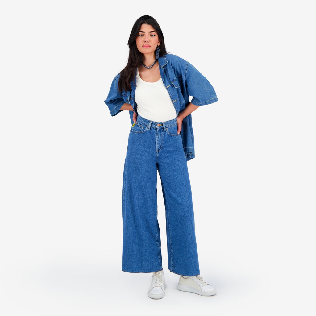 Wide leg jeans femme - WIDED