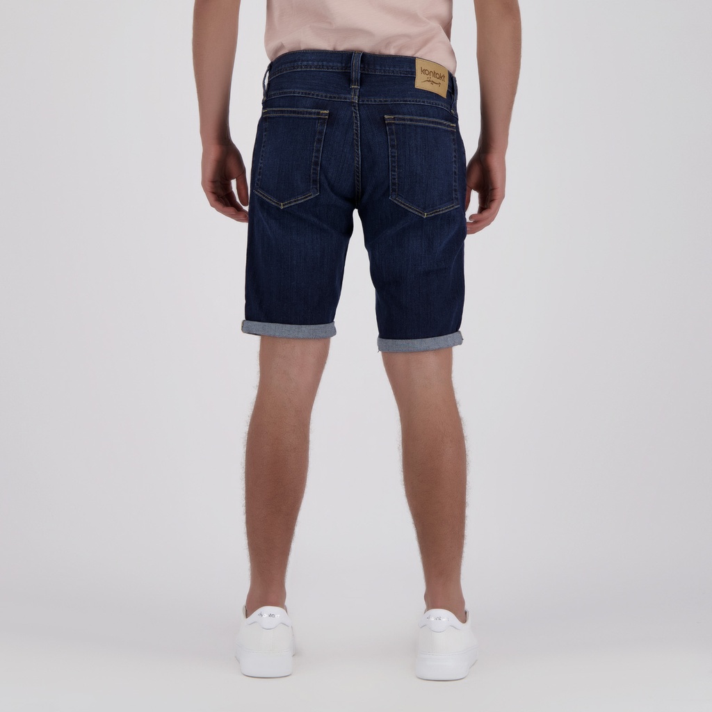 Short homme en jeans avec revers - YASSINE