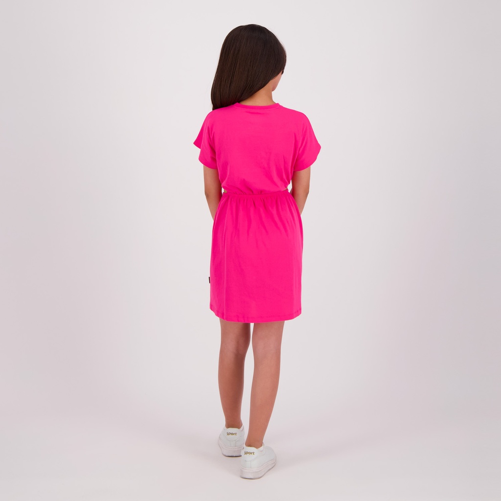 Robe fille manches courtes avec cut out coté