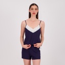 Ensemble femme bretelle et short avec dentelle fine