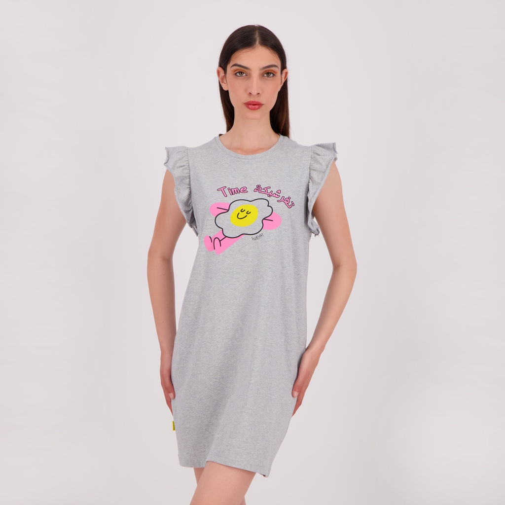 Robe de pyjama femme avec volant تفرشيكة TIME