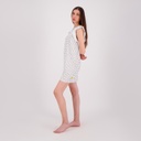 Robe de pyjama femme avec volant imprimé cœur