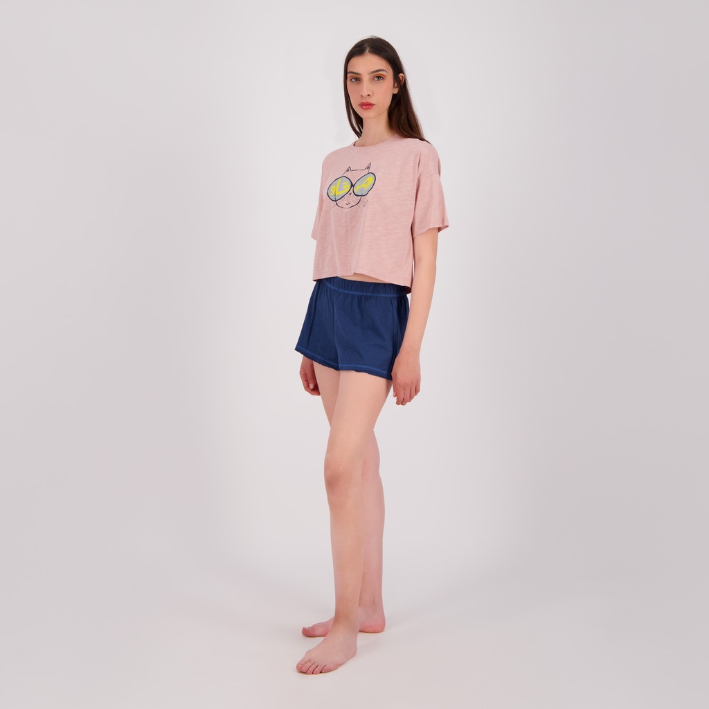 Ensemble femme manches courtes t-shirt et short ميعاو