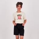 Pyjama fille t-shirt crop et short POP CORN