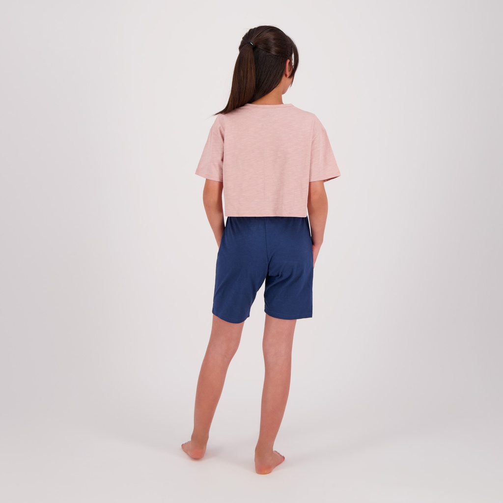 Pyjama fille t-shirt crop et short ميعاو