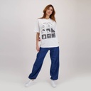 T-shirt oversized femme manches courtes إفراط في التفكير