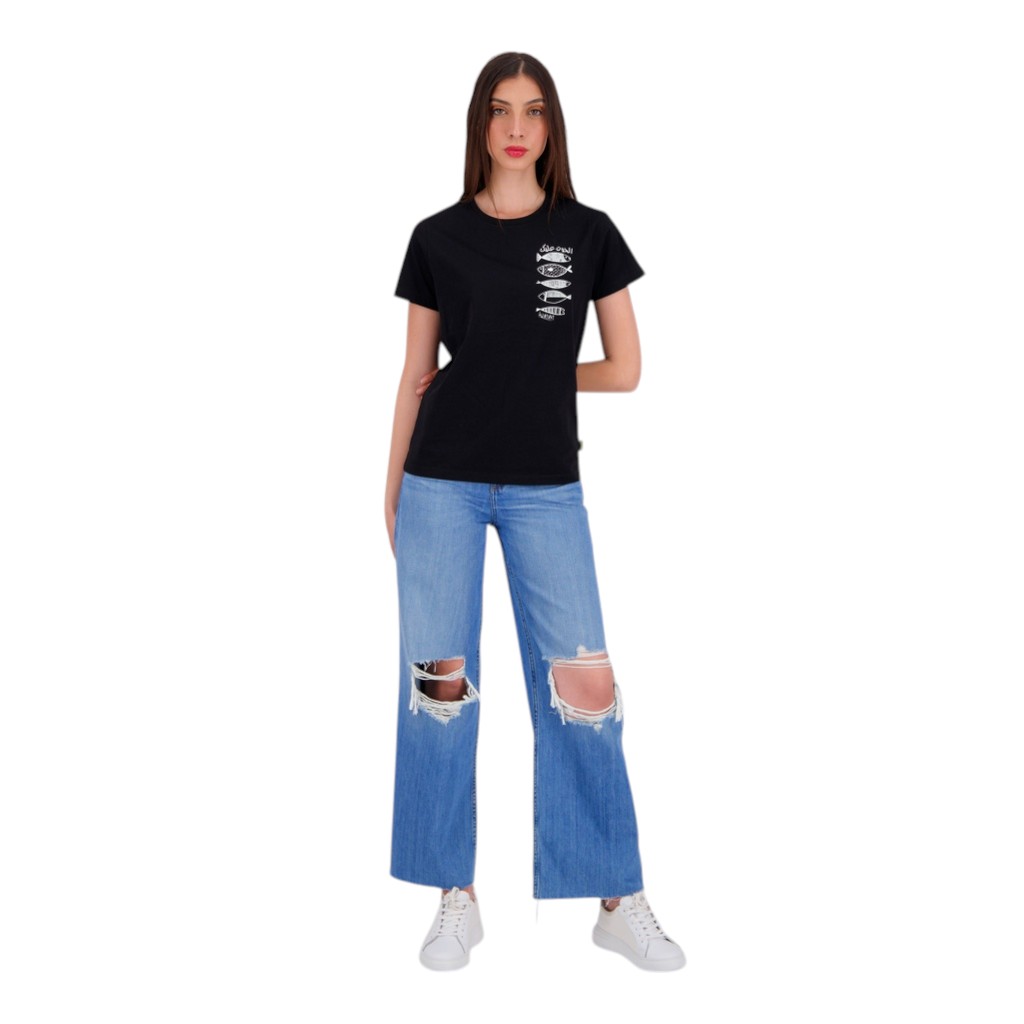 T-shirt femme manches courtes الحوت عليك