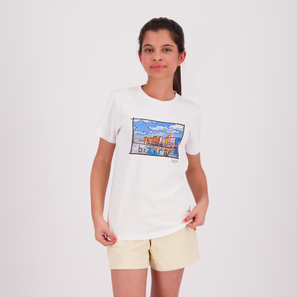 T-shirt unisexe enfant manches courtes BIZERTE